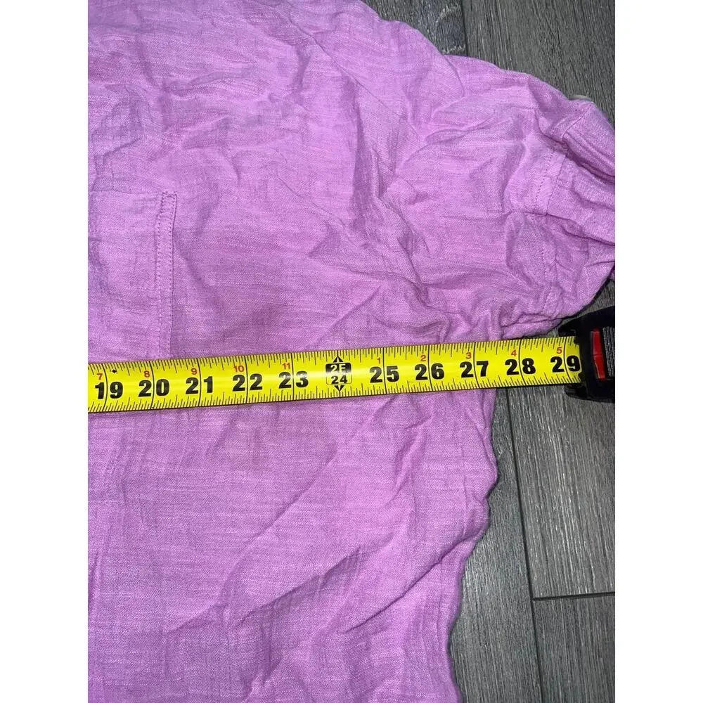 American Eagle Womens preppy Y2K oversized Shirt Lavender XS A004924 - Picture 6 of 9